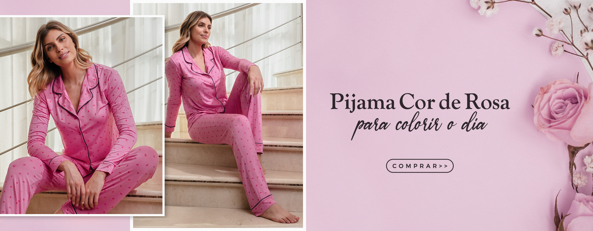 Pijama Cor de Rosa